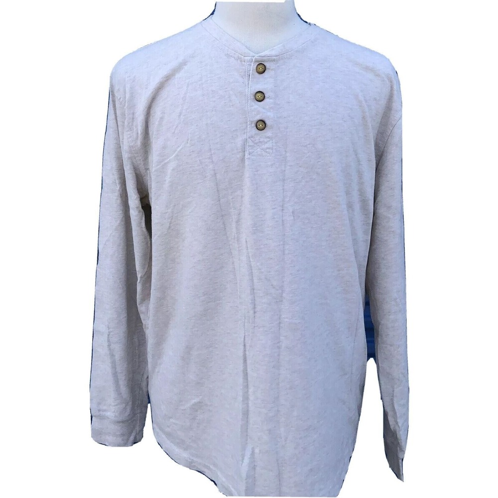 Levi's Henley Knit Long Sleeve‎ Casual Sweater Shirt Men's Size XXL Beige
